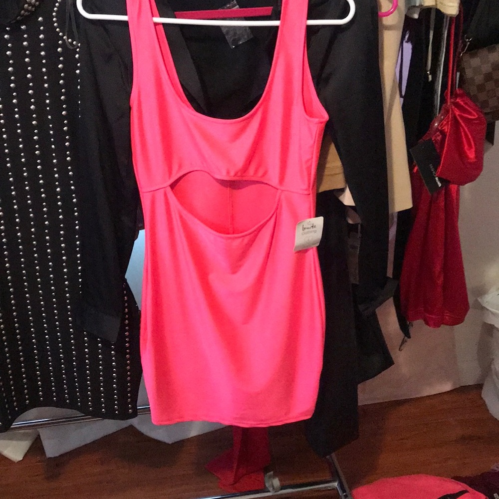 Hot pink dress